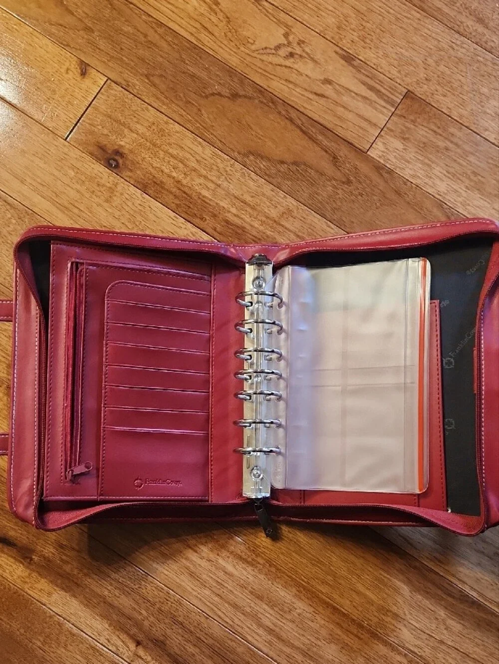 Franklin Covey Red Structured Top-Handle Briefcase
